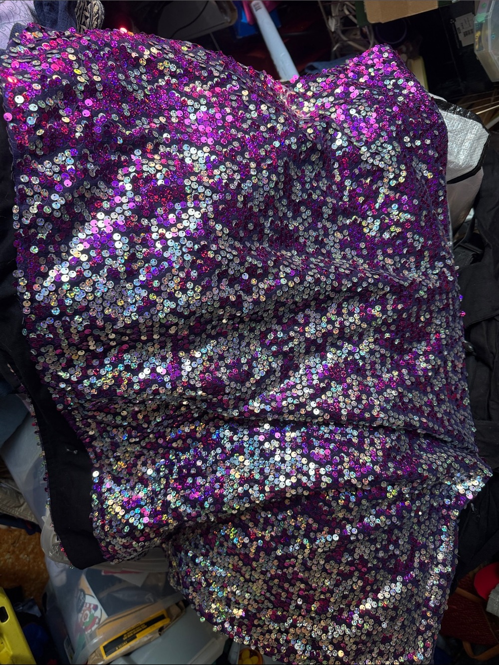 Purple Sequin Infant Car seat Cover